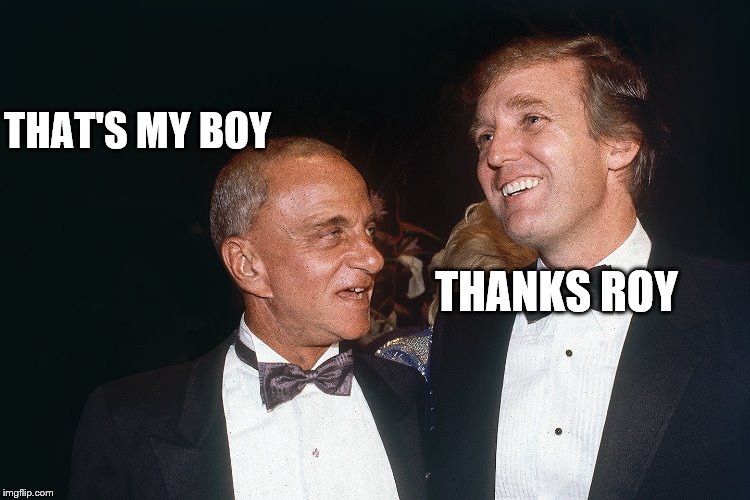 Roy Cohn | THAT'S MY BOY THANKS ROY | image tagged in roy cohn | made w/ Imgflip meme maker