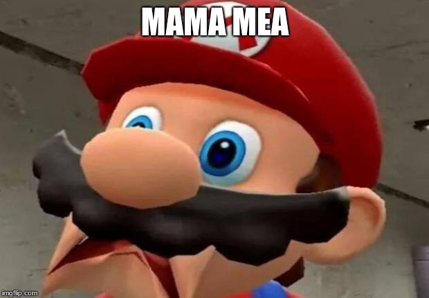 Mario WTF | MAMA MEA | image tagged in mario wtf | made w/ Imgflip meme maker