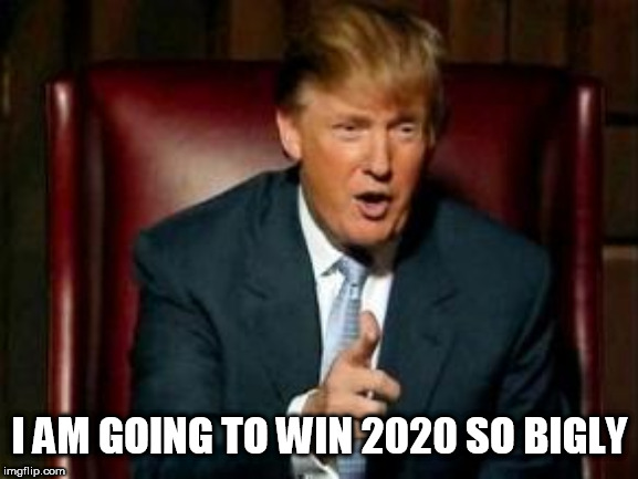 Donald Trump | I AM GOING TO WIN 2020 SO BIGLY | image tagged in donald trump | made w/ Imgflip meme maker