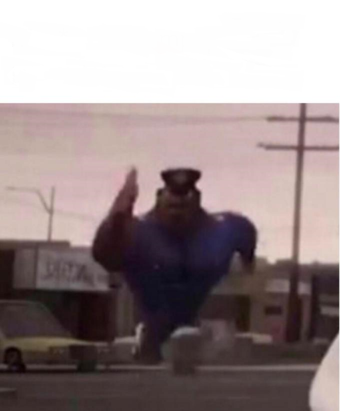 Officer Earl Running Blank Meme Template