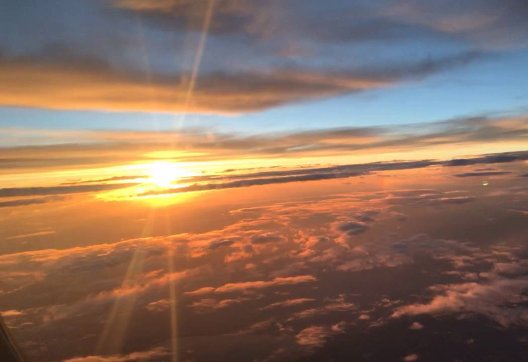 High Quality sunset from plane Blank Meme Template