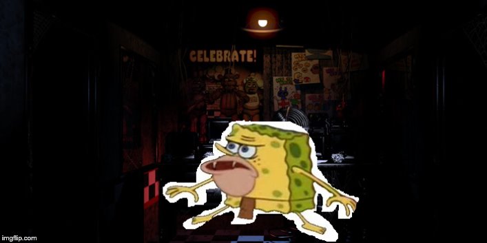 when you're playing FNAF and you hear a deep "huh-huh...hooh-hooh-huh" | image tagged in spongegar | made w/ Imgflip meme maker