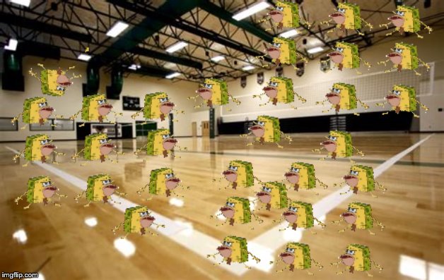 when you in gym and the coach decides to choose sides | image tagged in spongegar | made w/ Imgflip meme maker