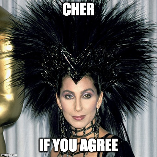 Cher If You Agree | CHER; IF YOU AGREE | image tagged in share if you agree | made w/ Imgflip meme maker