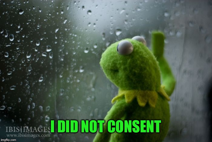 kermit window | I DID NOT CONSENT | image tagged in kermit window | made w/ Imgflip meme maker