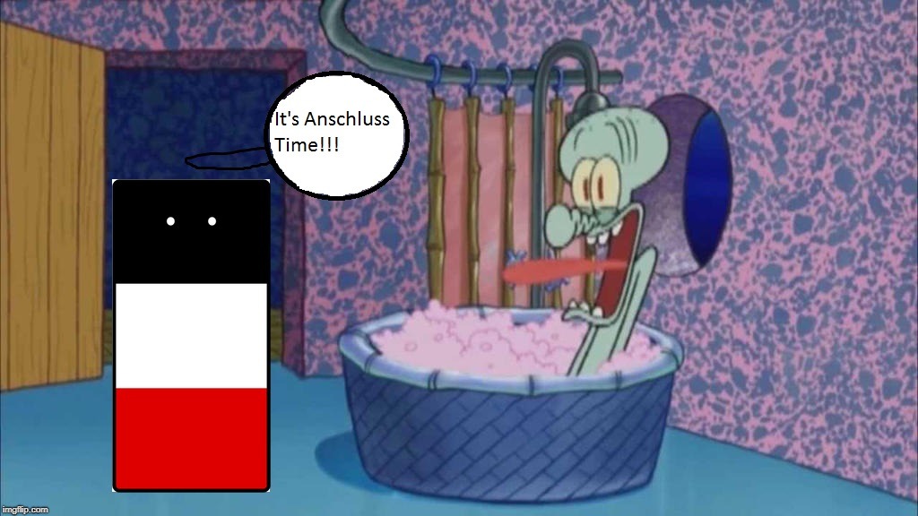 Reichtangle Anschluss Squidward's House | image tagged in squidward,spongebob squarepants,meme,anschluss,reichtangle,countryballs | made w/ Imgflip meme maker