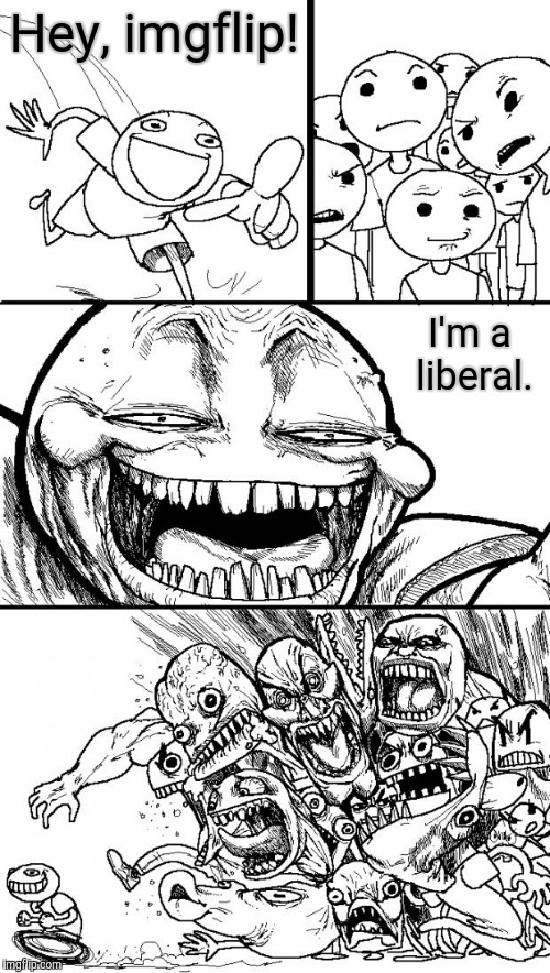 Hey Internet Meme | Hey, imgflip! I'm a liberal. | image tagged in memes,hey internet,stupid conservatives,conservatives,liberals,liberalism | made w/ Imgflip meme maker