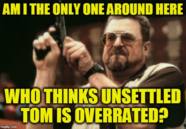 Am I The Only One Around Here Meme | AM I THE ONLY ONE AROUND HERE; WHO THINKS UNSETTLED TOM IS OVERRATED? | image tagged in memes,am i the only one around here | made w/ Imgflip meme maker