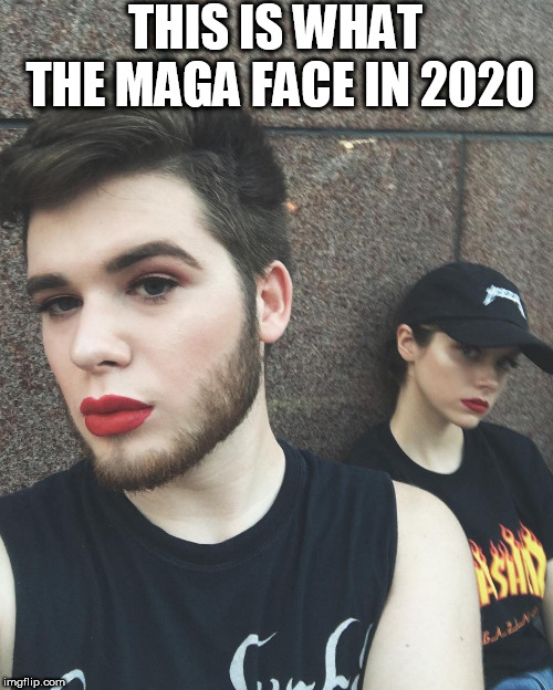 sjws | THIS IS WHAT THE MAGA FACE IN 2020 | image tagged in sjws | made w/ Imgflip meme maker
