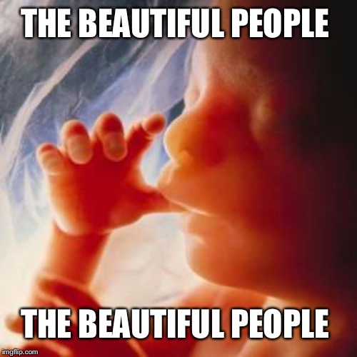 Fetus | THE BEAUTIFUL PEOPLE; THE BEAUTIFUL PEOPLE | image tagged in fetus | made w/ Imgflip meme maker