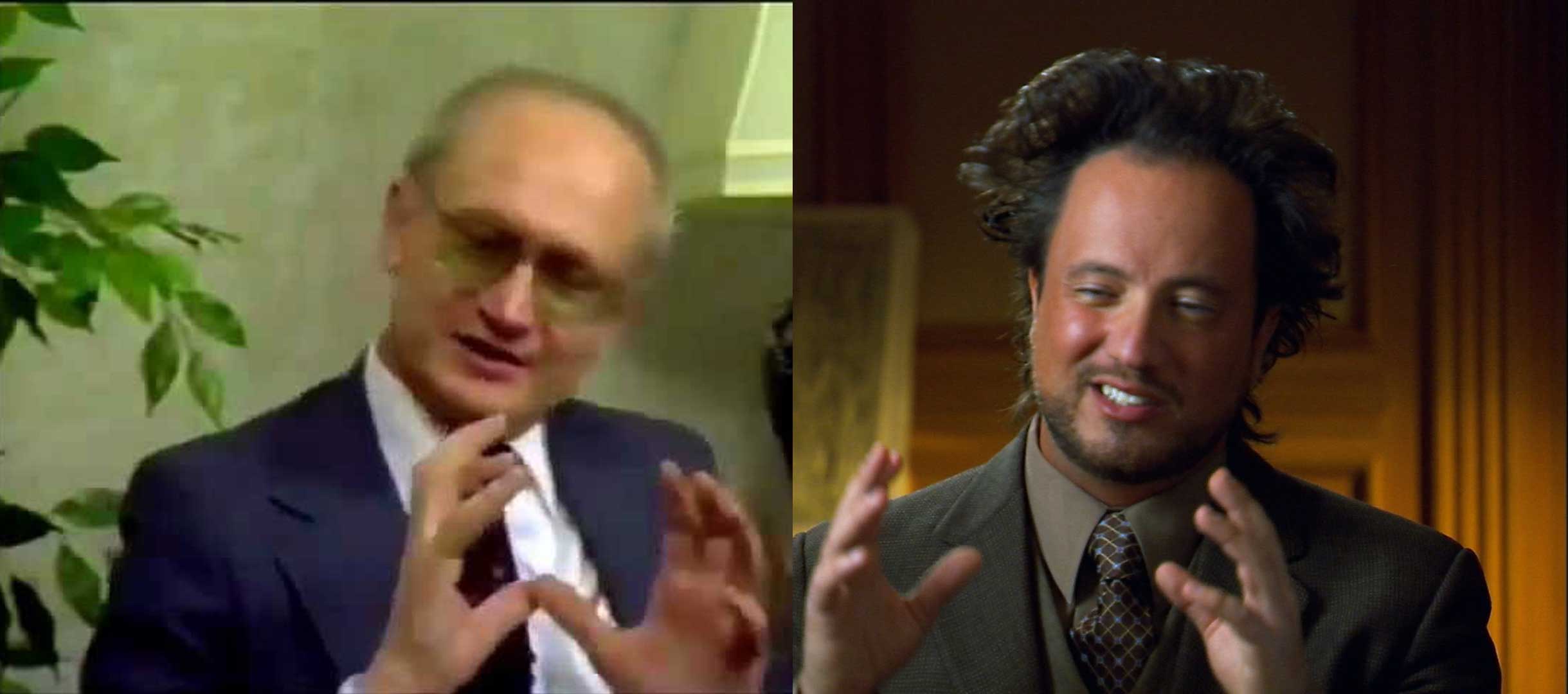 yuri bezmenoc ancient aliens alien guy banana-man Blank Meme Template