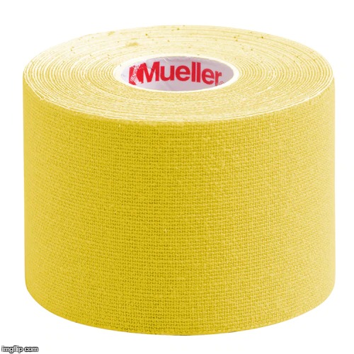Lordy! | image tagged in tape,yellow,mueller | made w/ Imgflip meme maker