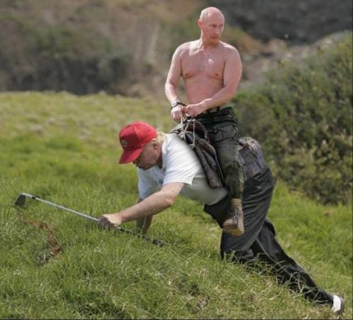 High Quality Trump Putin Golf Blank Meme Template