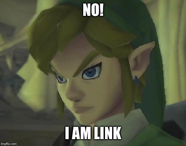 Angry Link | NO! I AM LINK | image tagged in angry link | made w/ Imgflip meme maker