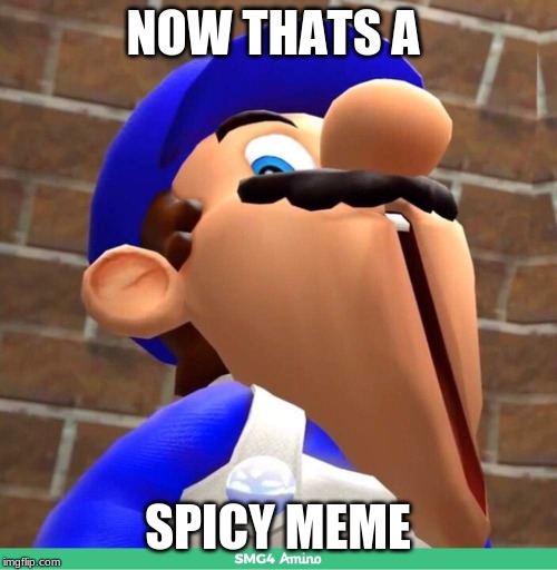 NOW THATS A SPICY MEME | image tagged in smg4's face | made w/ Imgflip meme maker