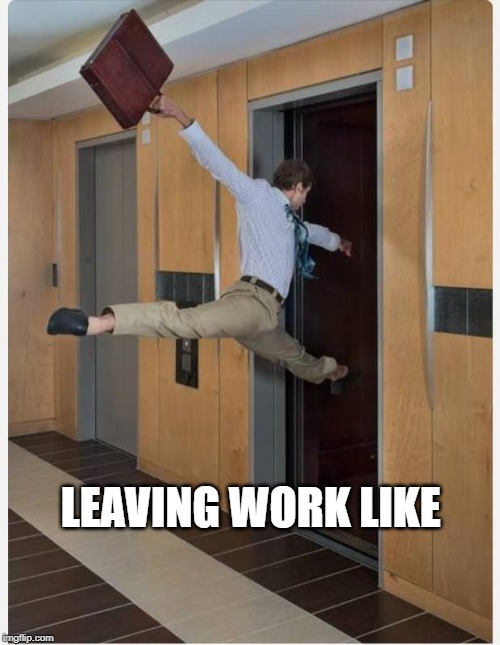 Leaving on Friday | LEAVING WORK LIKE | image tagged in leaving on friday | made w/ Imgflip meme maker