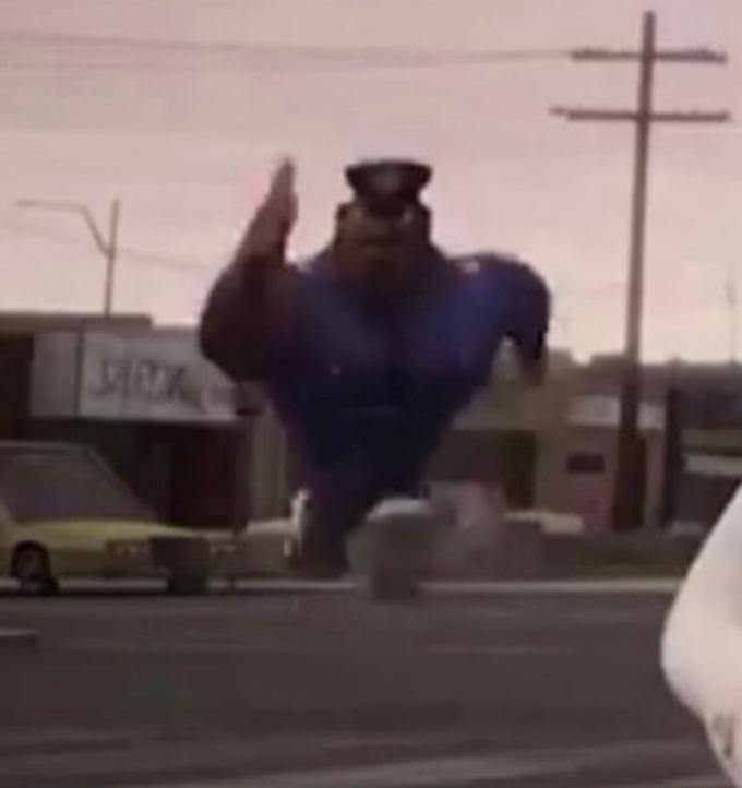 Officer Earl Running Blank Meme Template