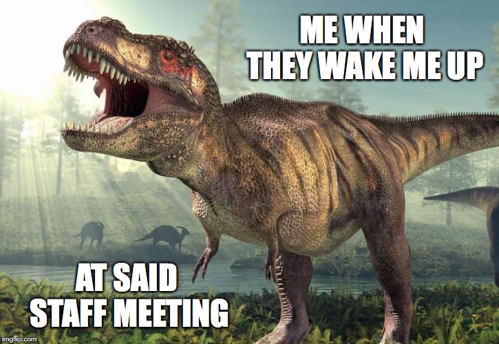 ME WHEN THEY WAKE ME UP AT SAID STAFF MEETING | made w/ Imgflip meme maker