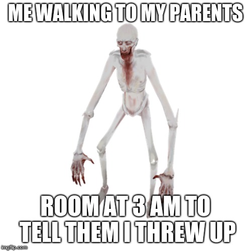 ME WALKING TO MY PARENTS; ROOM AT 3 AM TO TELL THEM I THREW UP | image tagged in funny memes | made w/ Imgflip meme maker