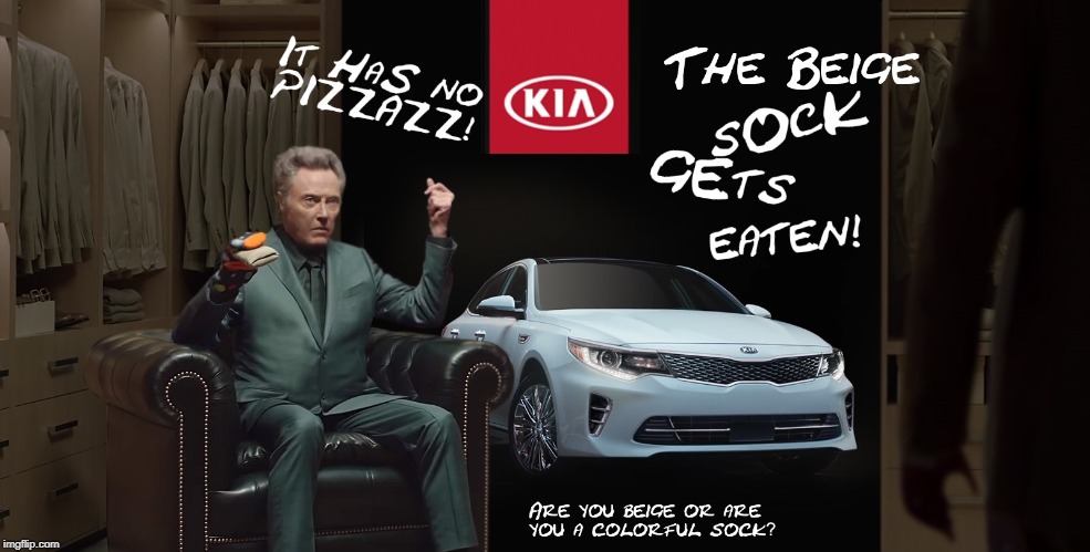 So what's Christopher Walken doing these d....OoooooH MY GOD! | image tagged in pizzazz,oldsmobile has abandoned you oldy,beige gets eaten,be a colorful sock,are you a colorfyl sock | made w/ Imgflip meme maker