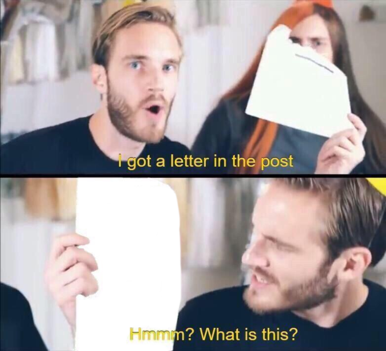 I got a letter in the post, Hmm what is this? Blank Meme Template