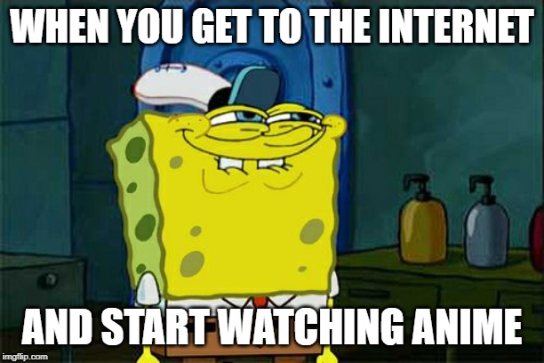 Don't You Squidward Meme | WHEN YOU GET TO THE INTERNET; AND START WATCHING ANIME | image tagged in memes,dont you squidward | made w/ Imgflip meme maker
