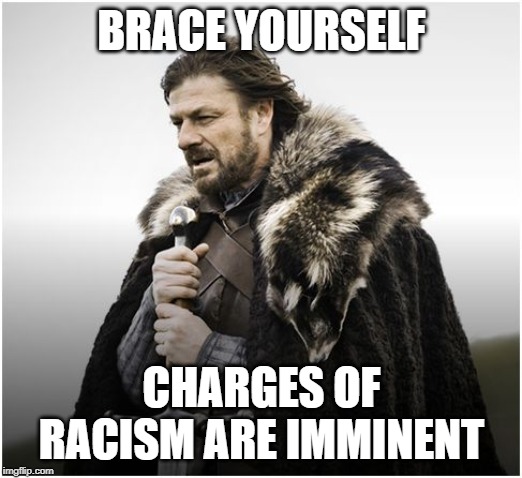 Christmas Countdown | BRACE YOURSELF CHARGES OF RACISM ARE IMMINENT | image tagged in christmas countdown | made w/ Imgflip meme maker