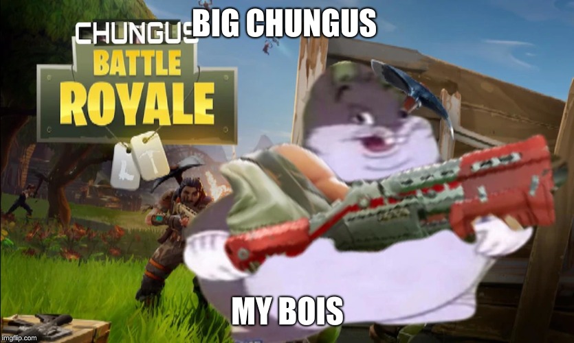 big chungus fortnite | BIG CHUNGUS; MY BOIS | image tagged in gaming,the most interesting man in the world | made w/ Imgflip meme maker