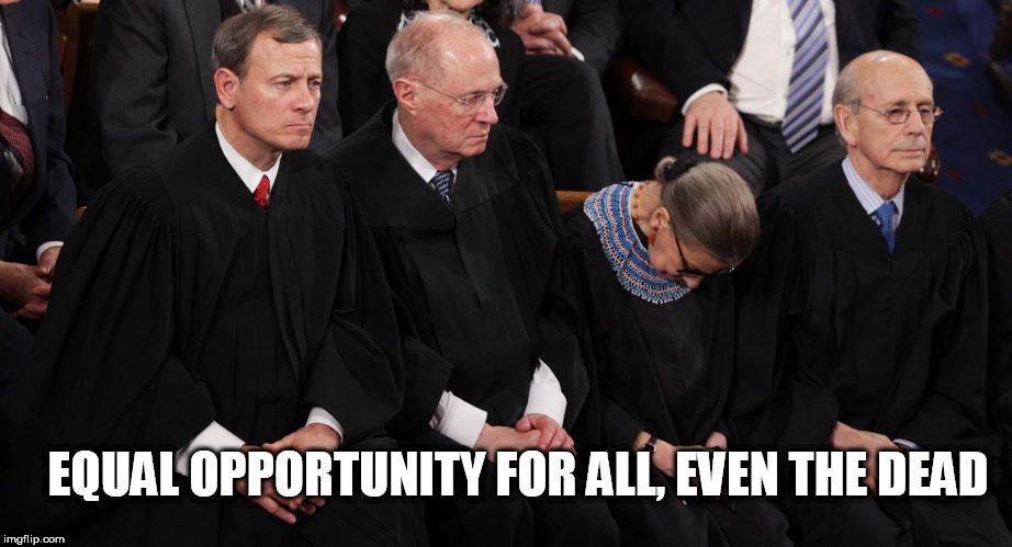RBG | EQUAL OPPORTUNITY FOR ALL, EVEN THE DEAD | image tagged in rbg | made w/ Imgflip meme maker