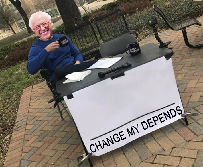 High Quality Change my Depends Bernie Blank Meme Template
