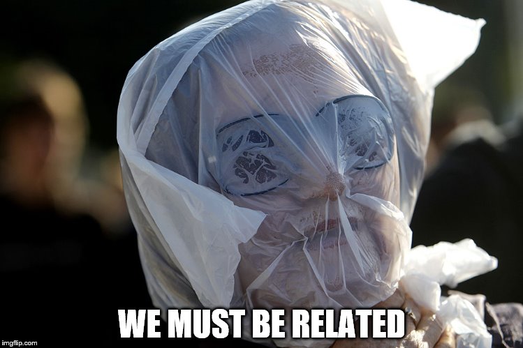 Plastic Bag Challenge | WE MUST BE RELATED | image tagged in plastic bag challenge | made w/ Imgflip meme maker