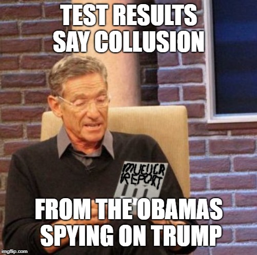 Maury Lie Detector | TEST RESULTS SAY COLLUSION; FROM THE OBAMAS SPYING ON TRUMP | image tagged in memes,maury lie detector | made w/ Imgflip meme maker