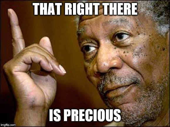 This Morgan Freeman | THAT RIGHT THERE IS PRECIOUS | image tagged in this morgan freeman | made w/ Imgflip meme maker