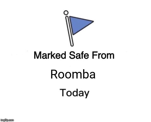 Marked Safe From Meme | Roomba | image tagged in memes,marked safe from | made w/ Imgflip meme maker