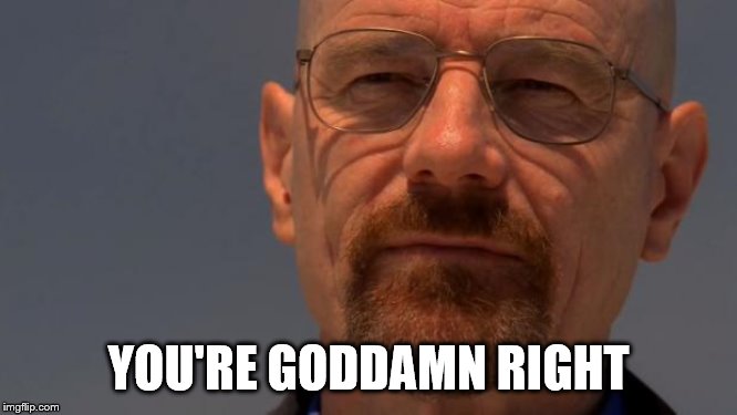 You are goddamn right | YOU'RE GO***MN RIGHT | image tagged in you are goddamn right | made w/ Imgflip meme maker