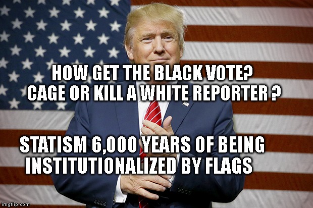 USA #1 | HOW GET THE BLACK VOTE?  CAGE OR KILL A WHITE REPORTER ? STATISM 6,000 YEARS OF BEING INSTITUTIONALIZED BY FLAGS | image tagged in usa 1 | made w/ Imgflip meme maker