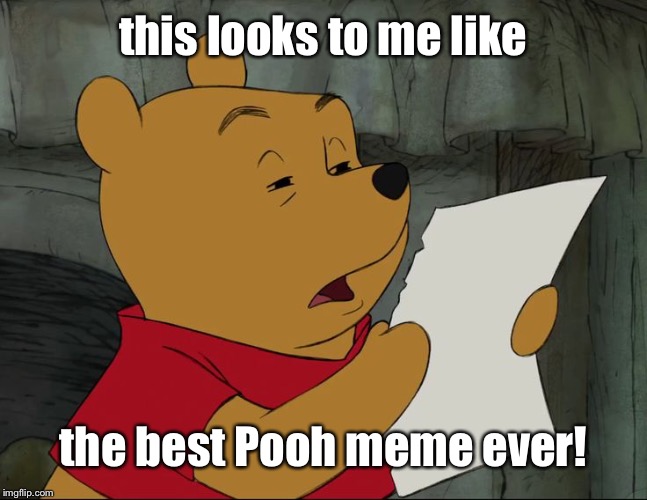 Winnie The Pooh | this looks to me like the best Pooh meme ever! | image tagged in winnie the pooh | made w/ Imgflip meme maker