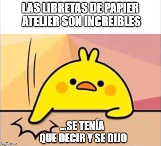 se tenia que decir y se dijo | LAS LIBRETAS DE PAPIER ATELIER SON INCREIBLES; ...SE TENÍA QUE DECIR Y SE DIJO | image tagged in se tenia que decir y se dijo | made w/ Imgflip meme maker