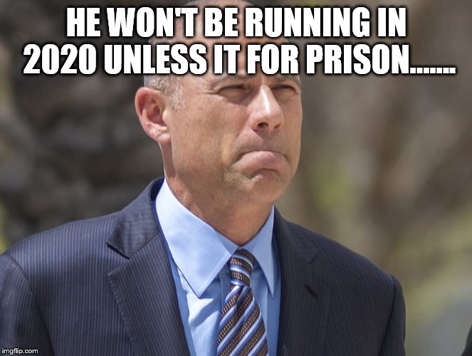 Michael John Avenatti | HE WON'T BE RUNNING IN 2020 UNLESS IT FOR PRISON...…. | image tagged in 2020 not,36 counts of perjury fraud failure to pay taxes embezzlement and other financial crimes | made w/ Imgflip meme maker