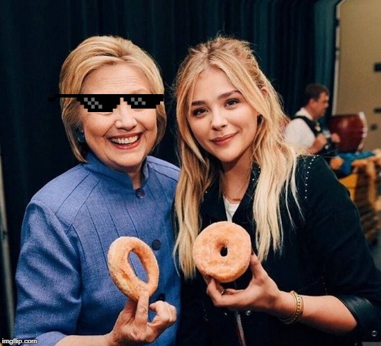 Astronomers have discovered and photographed a black hole. This picture has nothing to do with that. lol | image tagged in hillary donuts,black hole,funny,political meme | made w/ Imgflip meme maker