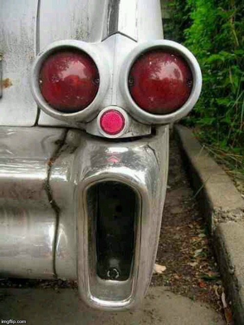 Cadillac Fender Scared | . | image tagged in cadillac fender scared | made w/ Imgflip meme maker