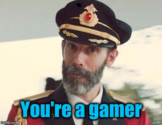 Captain Obvious | You're a gamer | image tagged in captain obvious | made w/ Imgflip meme maker