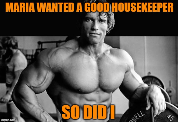 Arnold's Housekeeper | MARIA WANTED A GOOD HOUSEKEEPER; SO DID I | image tagged in arnoldlife,marriage,cheating husband,housework,housewife,funny memes | made w/ Imgflip meme maker