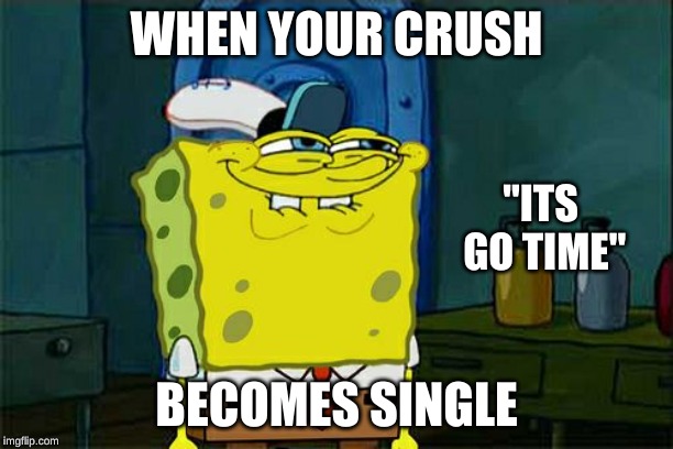 Don't You Squidward Meme | WHEN YOUR CRUSH; "ITS GO TIME"; BECOMES SINGLE | image tagged in memes,dont you squidward | made w/ Imgflip meme maker