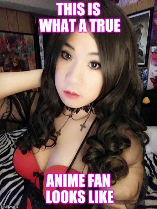 Anime angel | THIS IS WHAT A TRUE; ANIME FAN LOOKS LIKE | image tagged in anime angel | made w/ Imgflip meme maker