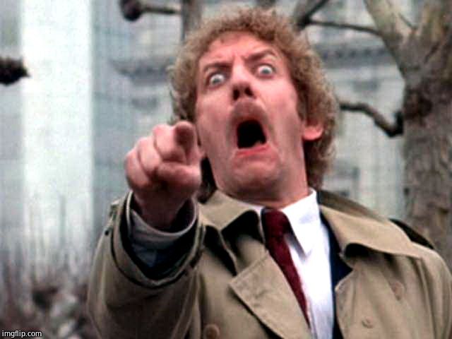 Screaming Donald Sutherland | image tagged in screaming donald sutherland | made w/ Imgflip meme maker