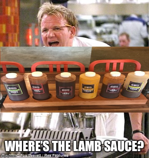 Chef Gordon Ramsay Meme | WHERE’S THE LAMB SAUCE? | image tagged in memes,chef gordon ramsay | made w/ Imgflip meme maker
