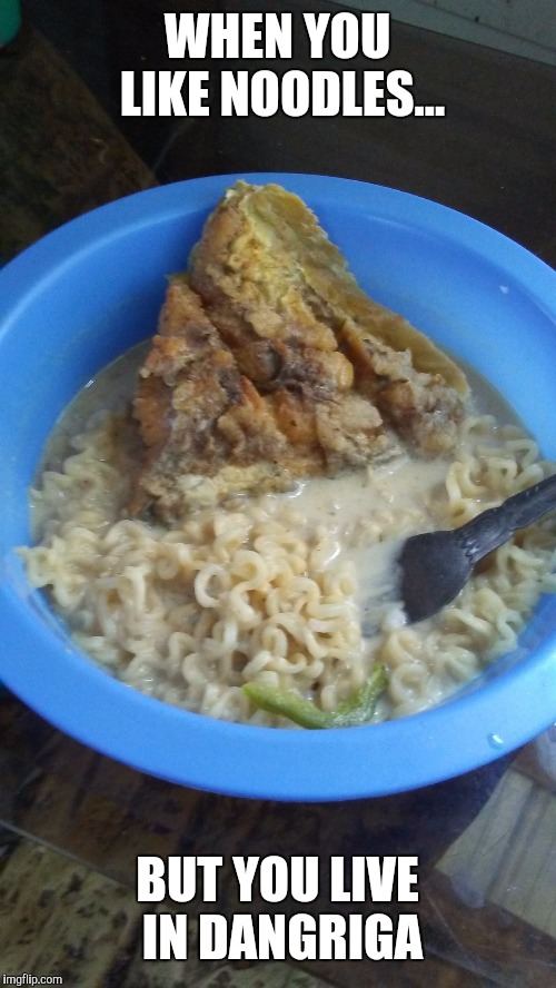 Wtf Food | WHEN YOU LIKE NOODLES... BUT YOU LIVE IN DANGRIGA | image tagged in wtf food | made w/ Imgflip meme maker