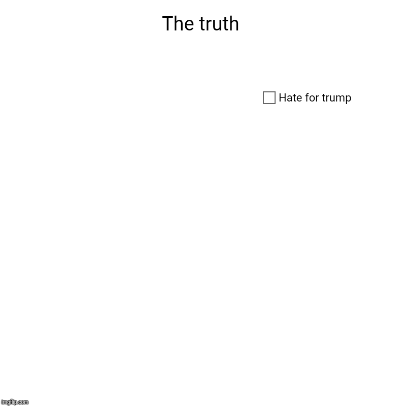 The truth | Hate for trump | image tagged in charts,pie charts | made w/ Imgflip chart maker