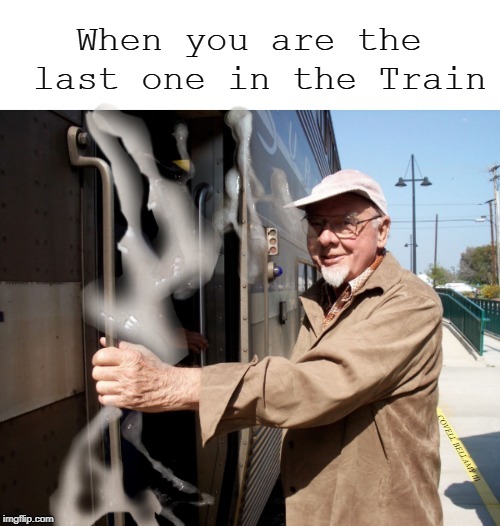 Last One In Train Blank Meme Template